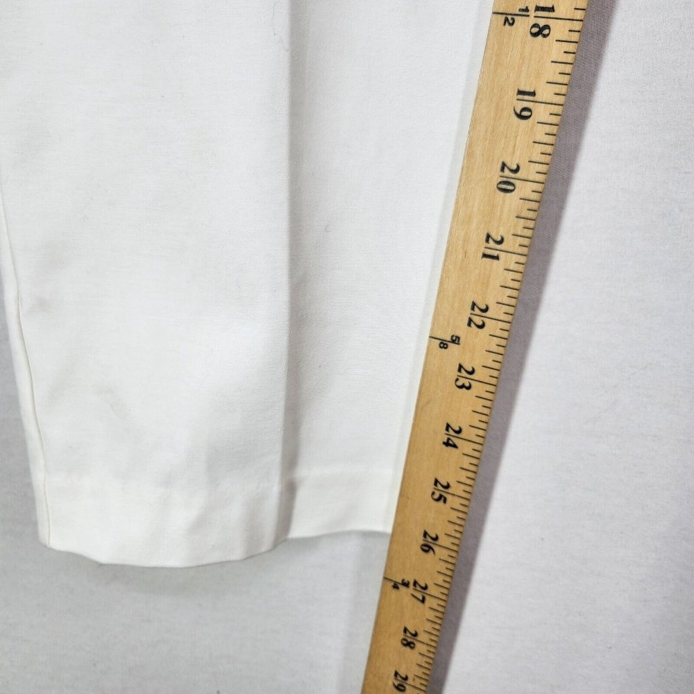Liz Claiborne Womens Ankle Capri Stretch Pants Size 18 Career Emma Classic White - Picture 6 of 15